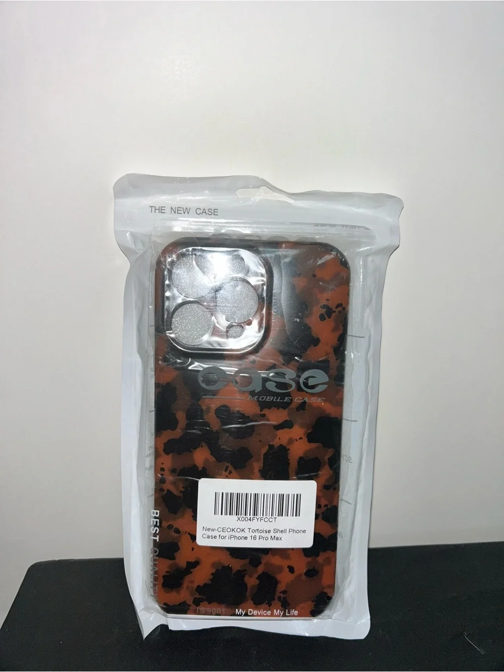 Tortoiseshell Pattern iPhone 16 pro max Case - Brown/Black